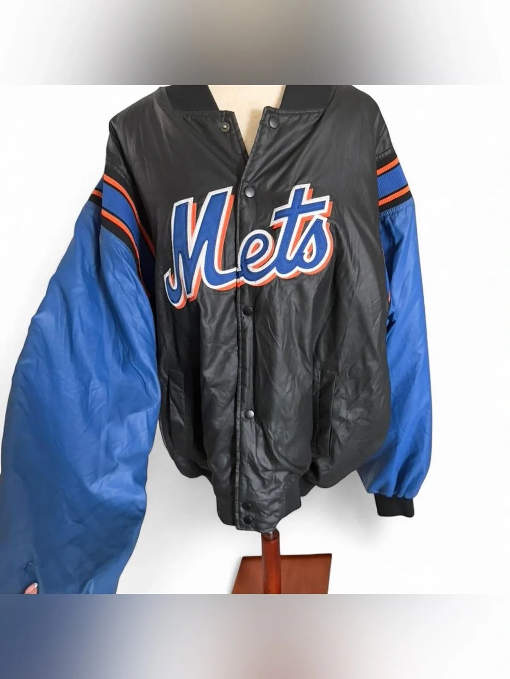 Vintage Majestic Mets Diamond Collection XXL Puffer Bomber Jacket MLB Varsity